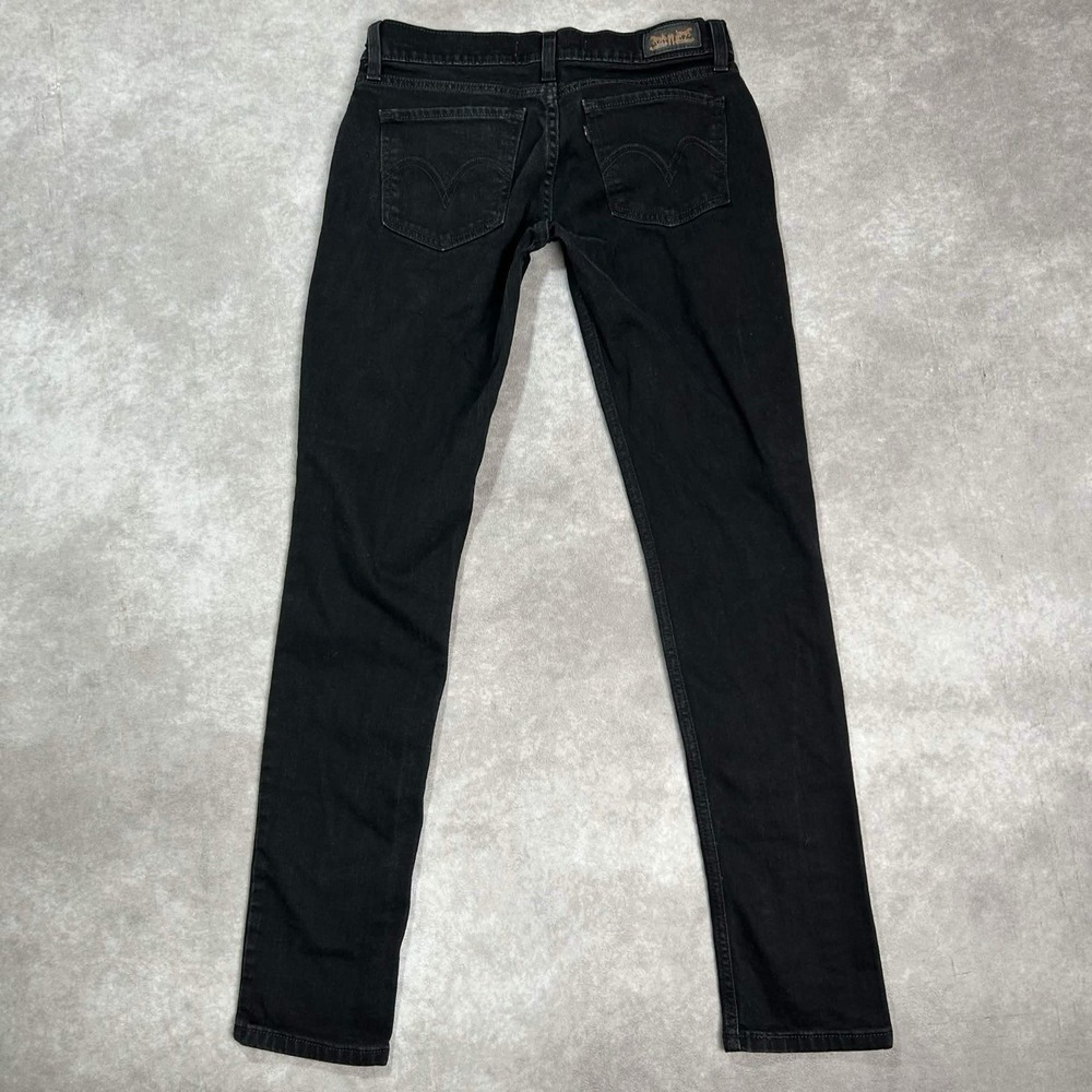 Levi's 524 Too Superlow Jeans Women 30x31 Black Denim Cotton Low Rise Skinny Leg
